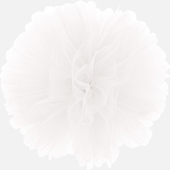 FESTONE FLUFFY IN TULLE  BIANCO